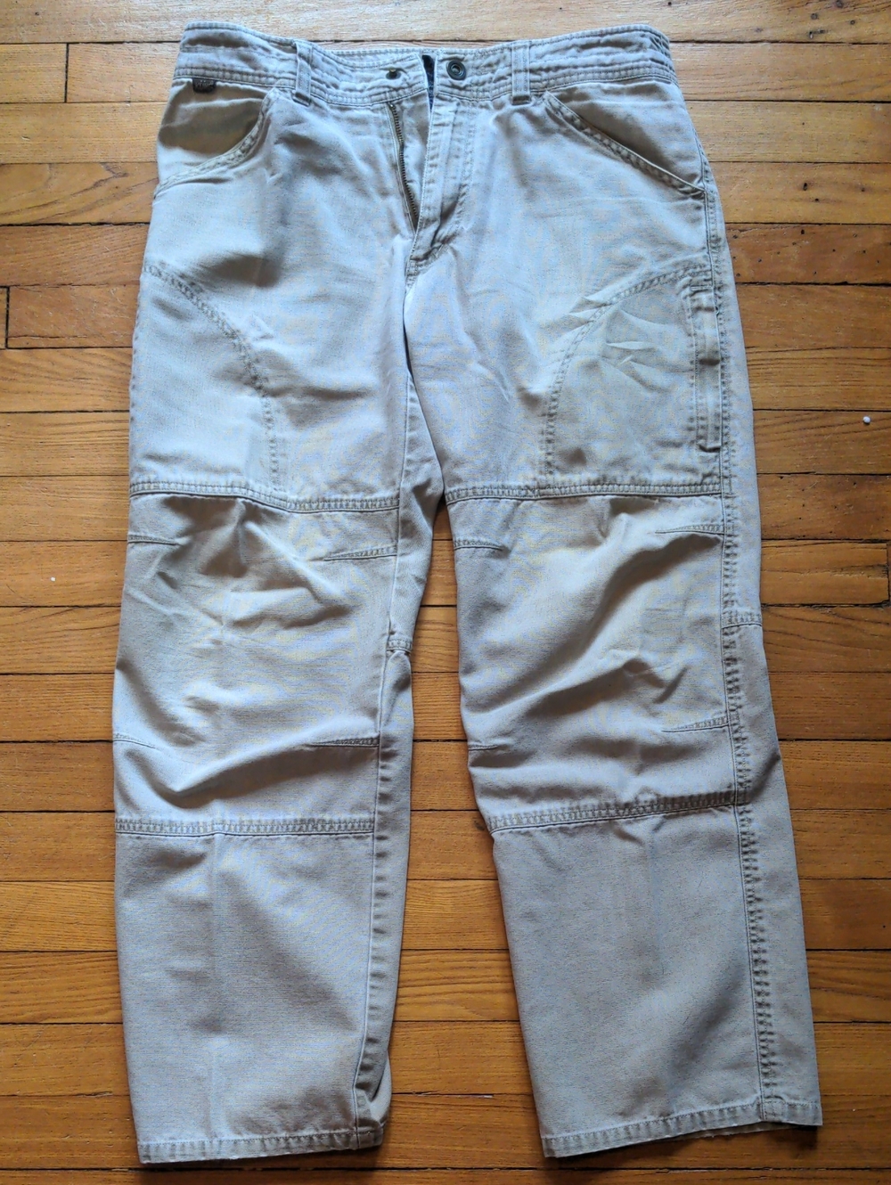 Kuhl Men's Light Tan Cargo Pants - Utility Work Trousers, 32